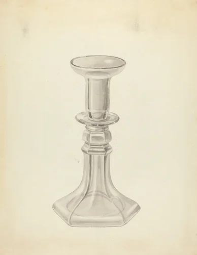 Candlestick by John Fisk, index of american design, 1937