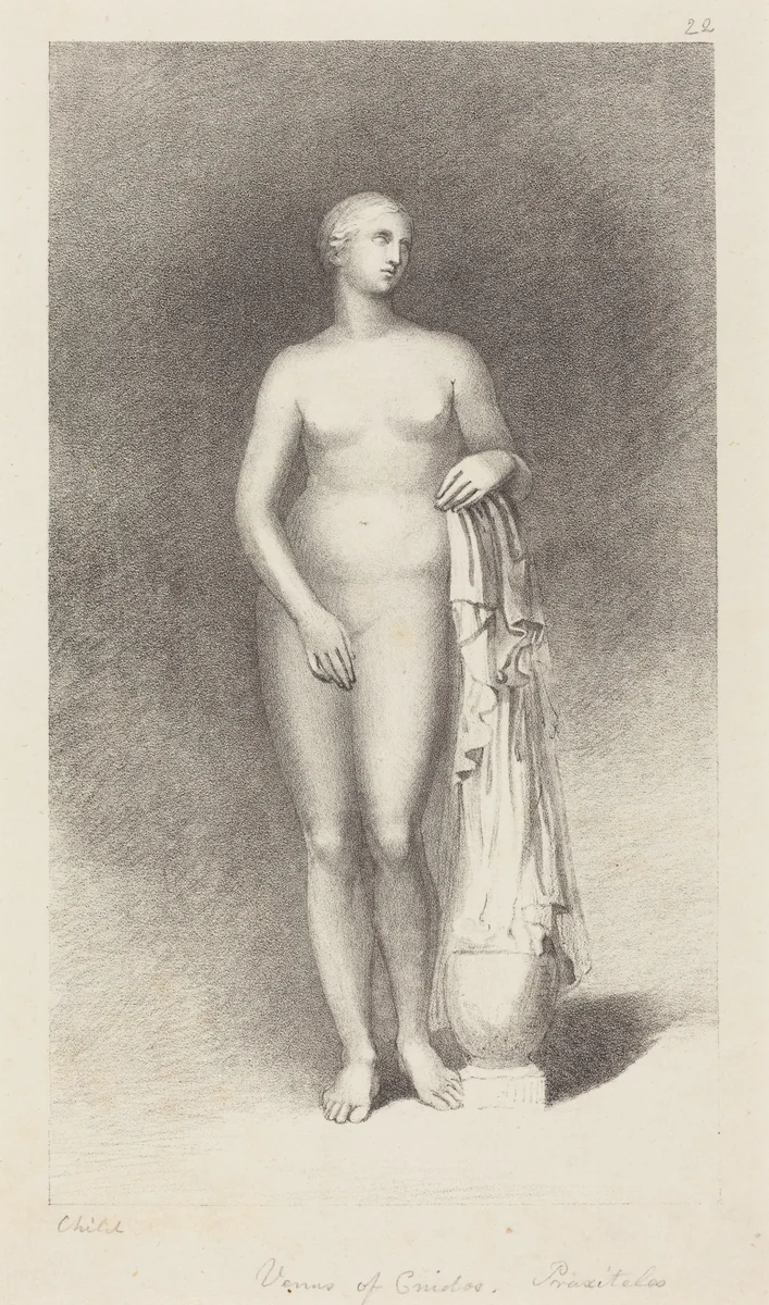 Venus of Cnidos, by Praxiteles by George Childs; John Flaxman, print, 1829
