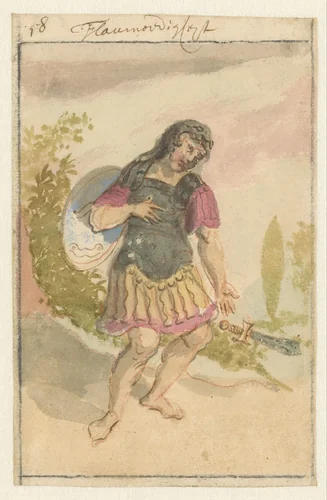 Flauwmoedigheid by Pieter van den Berge, drawing, 1675-1737