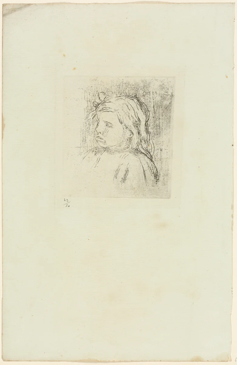 Claude Renoir Turned Three-Quarters to the Left by Pierre-Auguste Renoir, print, 1903-1913