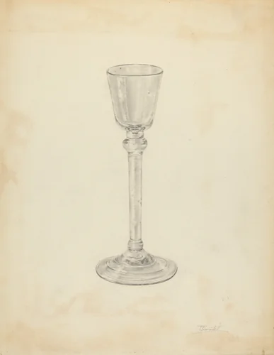 Wine Glass by Palmyra Pimentel, index of american design, 1935-1942