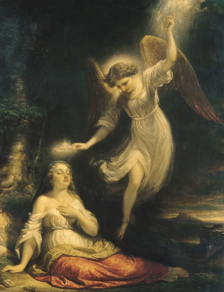 Mercy's Dream by Daniel Huntington, artwork, 1858