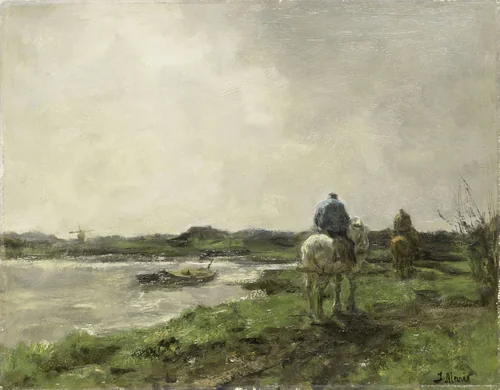 Towpath by Jacob Maris, painting, 1896