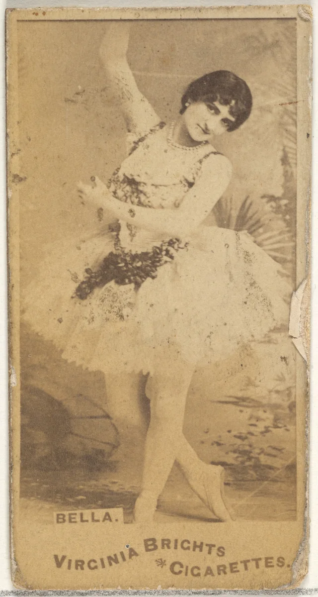 Bella, from the Actors and Actresses series (N45, Type 1) for Virginia Brights Cigarettes by Allen & Ginter, photograph, 1885-1891