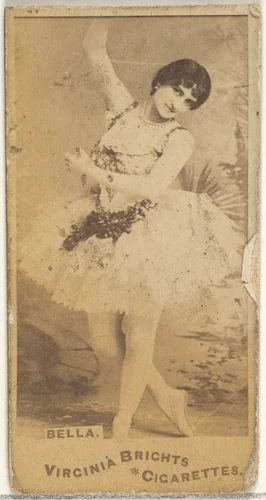 Bella, from the Actors and Actresses series (N45, Type 1) for Virginia Brights Cigarettes by Allen & Ginter, photograph, 1885-1891