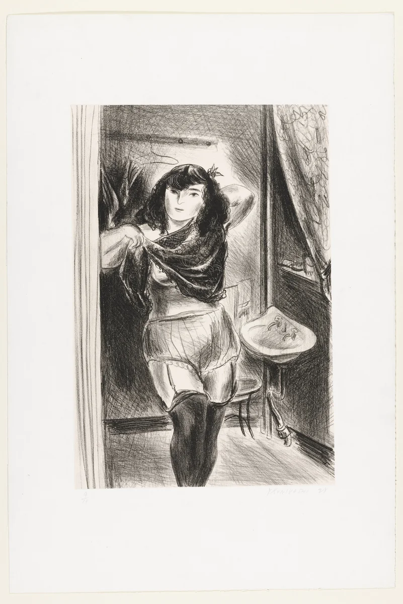 Dressing by Yasuo Kuniyoshi, print, 1928