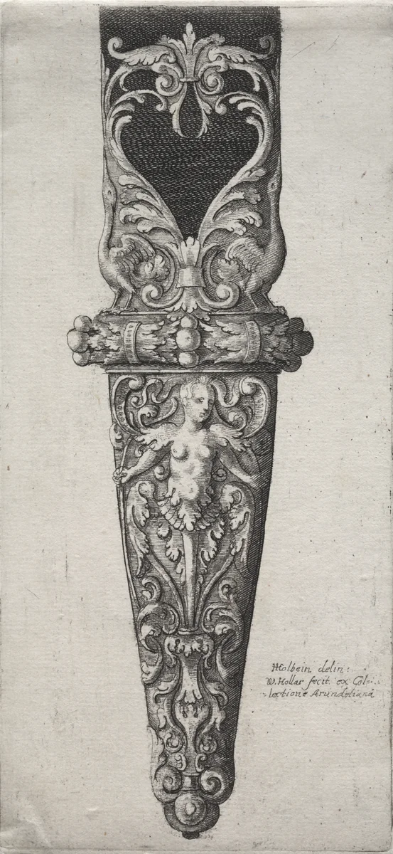 Design for Dagger Sheath by Wenceslaus Hollar, print, 1625-1675
