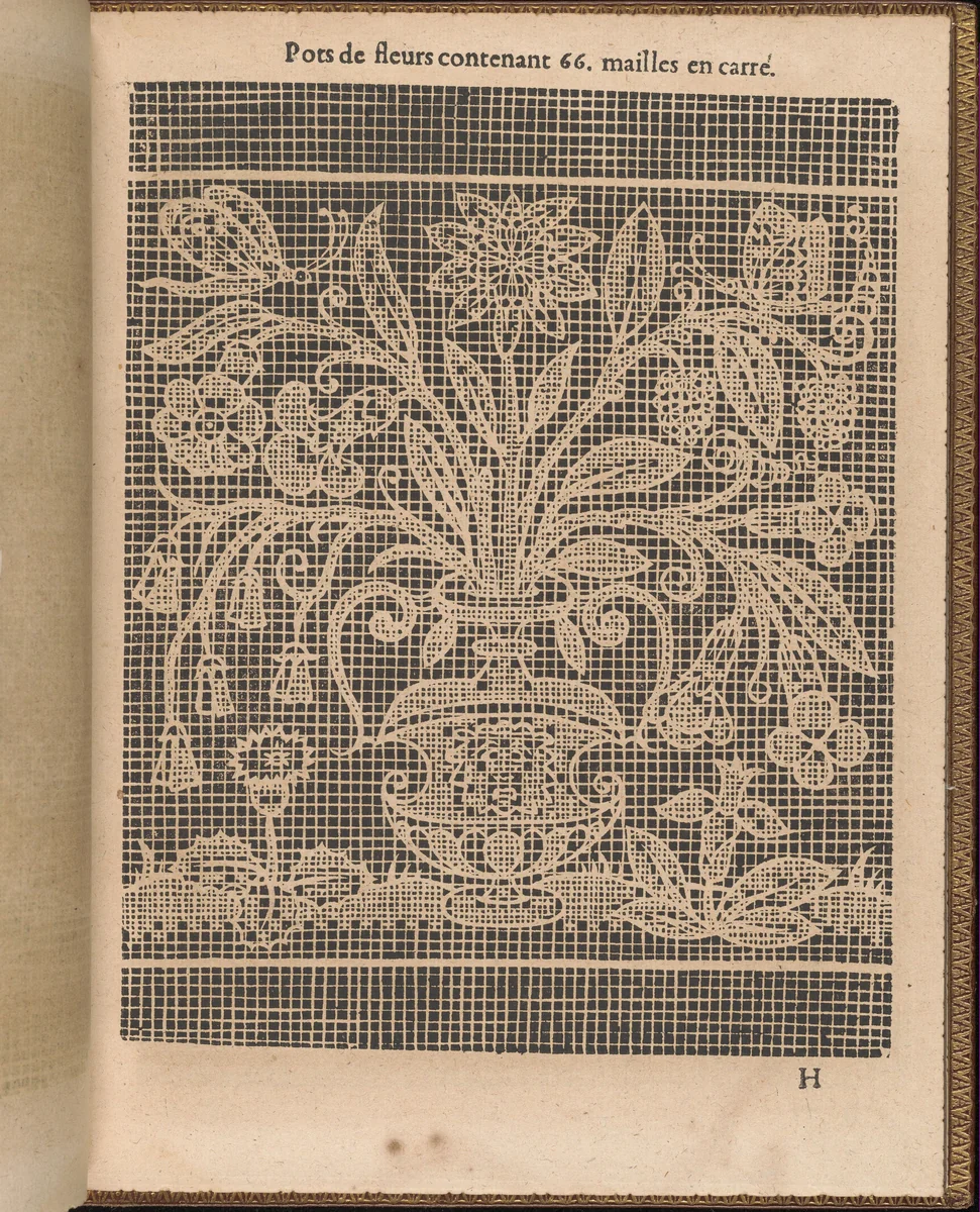 La Pratique de l'Aiguille, page 28 (recto) by Matthias Mignerak, book, 1605