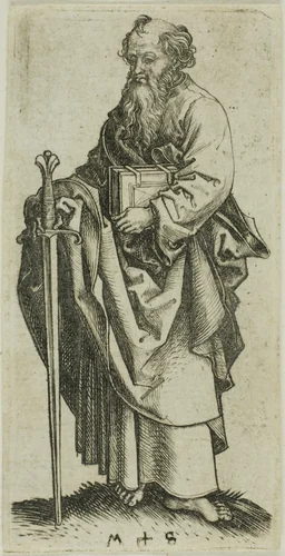 St. Paul, from Apostles by Martin Schongauer, print, 1450-1491
