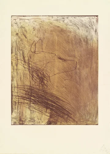 Dog Man by Nathan Oliveira, print, 1994