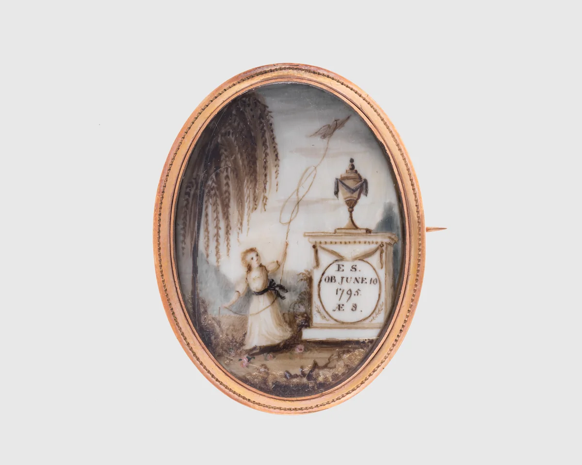 Memorial Brooch by Anstiss Stone, artwork, 1792-1795