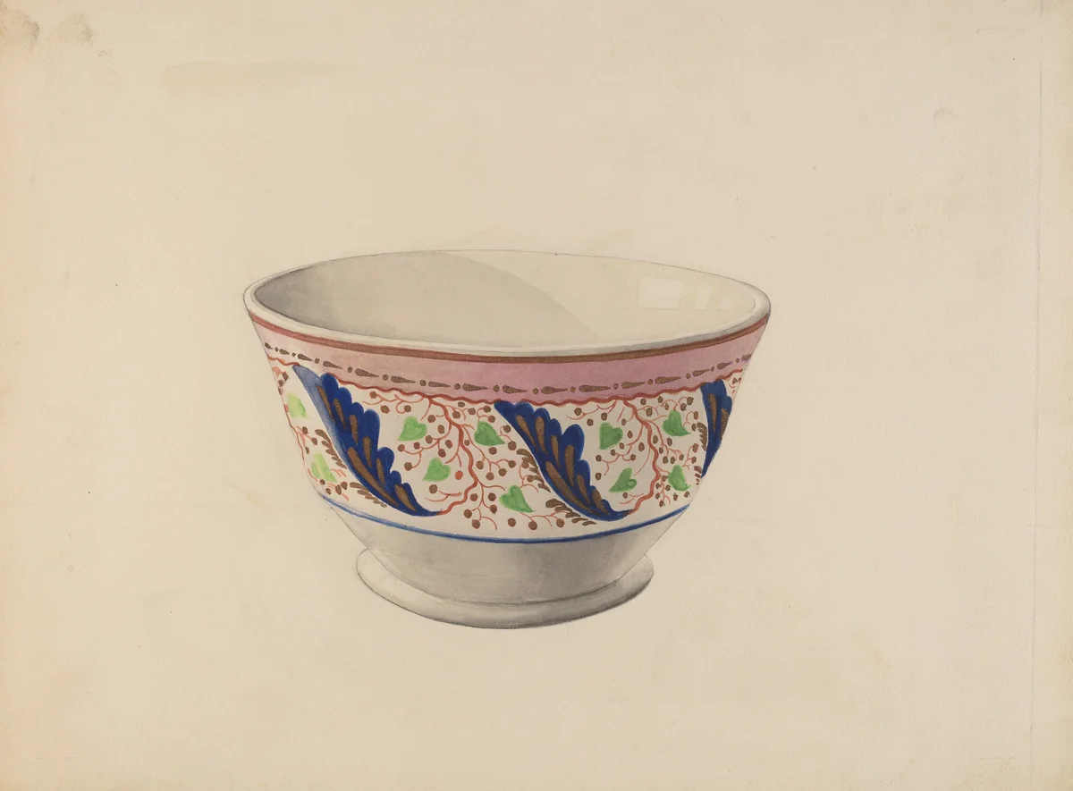Soup Bowl by William Kerby, index of american design, 1936
