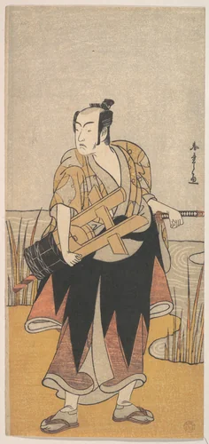 The Fourth Matsumoto Koshiro as a Man Standing on the Bank of a River by Katsukawa Shunshô (勝川春章), print, 1775-1795