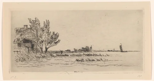 Gezicht op de Loosdrechtse Plassen by Carel Nicolaas Storm van 's-Gravesande, print, 1880