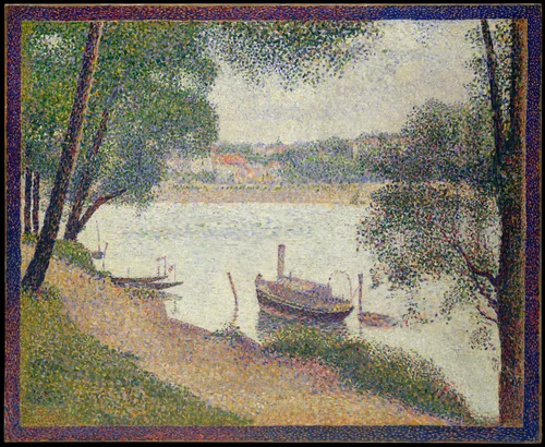 Gray Weather, Grande Jatte by Georges Seurat, painting, 1886-1888