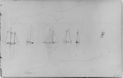 Hudson (from Sketchbook) by Daniel Huntington, artwork, 1870