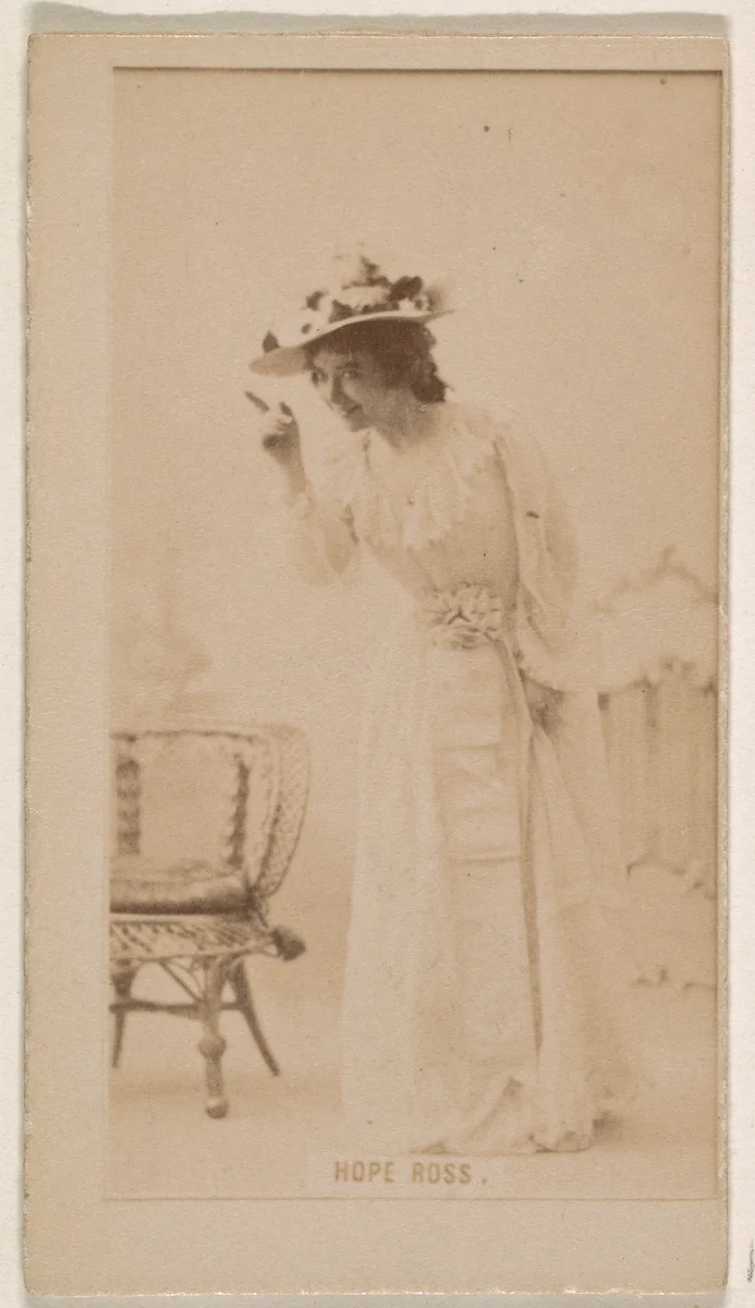 Hope Ross, from the Actresses series (N245) issued by Kinney Brothers to promote Sweet Caporal Cigarettes by Kinney Brothers Tobacco Company, photograph, 1890