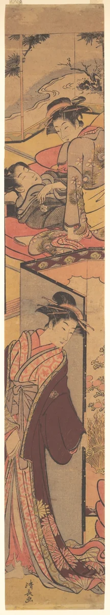 In a Pleasure House by Torii Kiyonaga (鳥居清長), print, 1767-1799