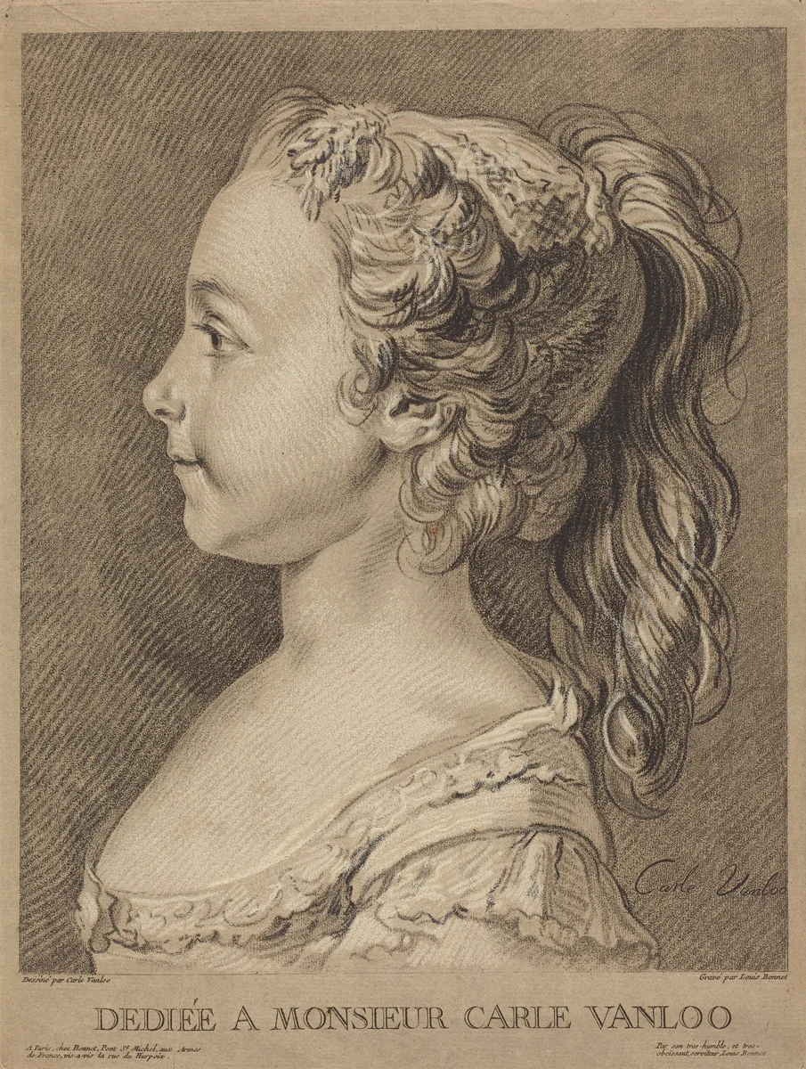 Marie-Rosalie Vanloo by Louis-Marin Bonnet
Carle Van Loo, print, 1764