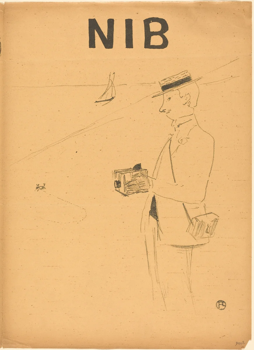 Nib or the Amateur Photographer (Nib ou le photographe-amateur) [right recto] by Henri de Toulouse-Lautrec, print, 1895
