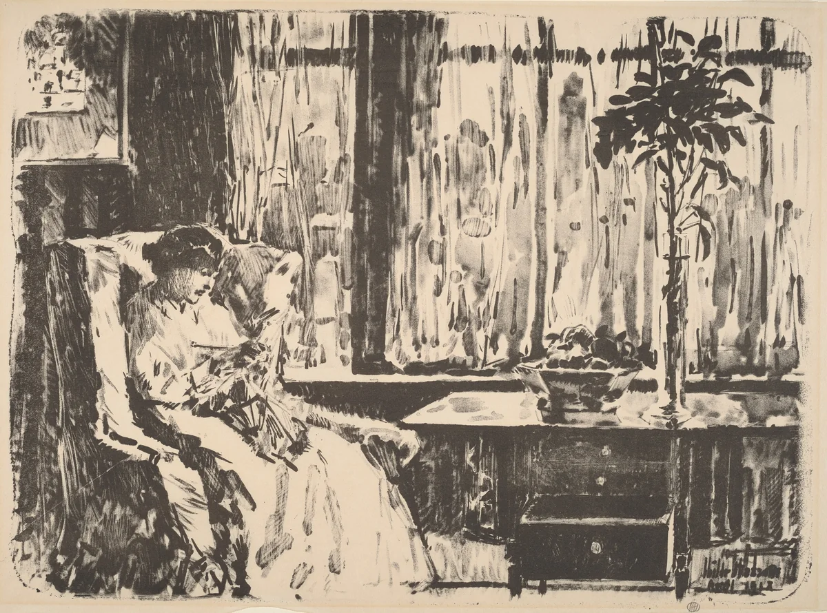 The Broad Curtain by Childe Hassam, print, 1918