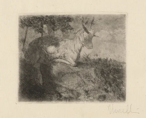 The Little Goat (La capretta) by Domenico Morelli, print, 1874-1884