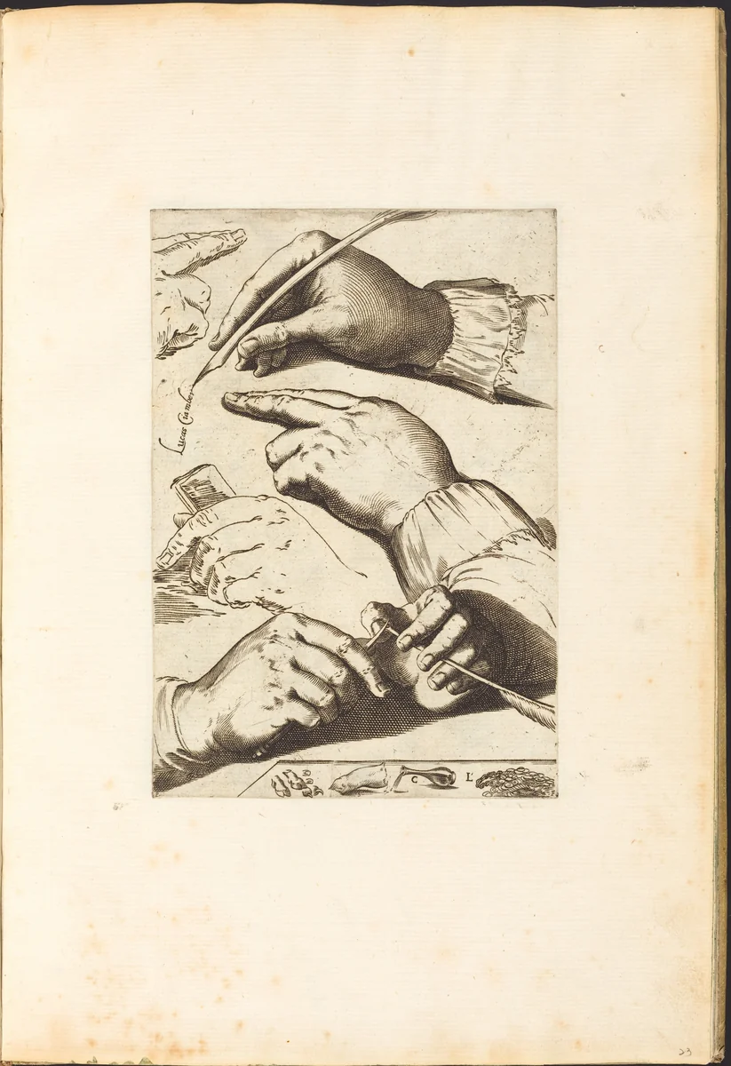 Print from Drawing Book by Luca Ciamberlano, print, 1610-1620