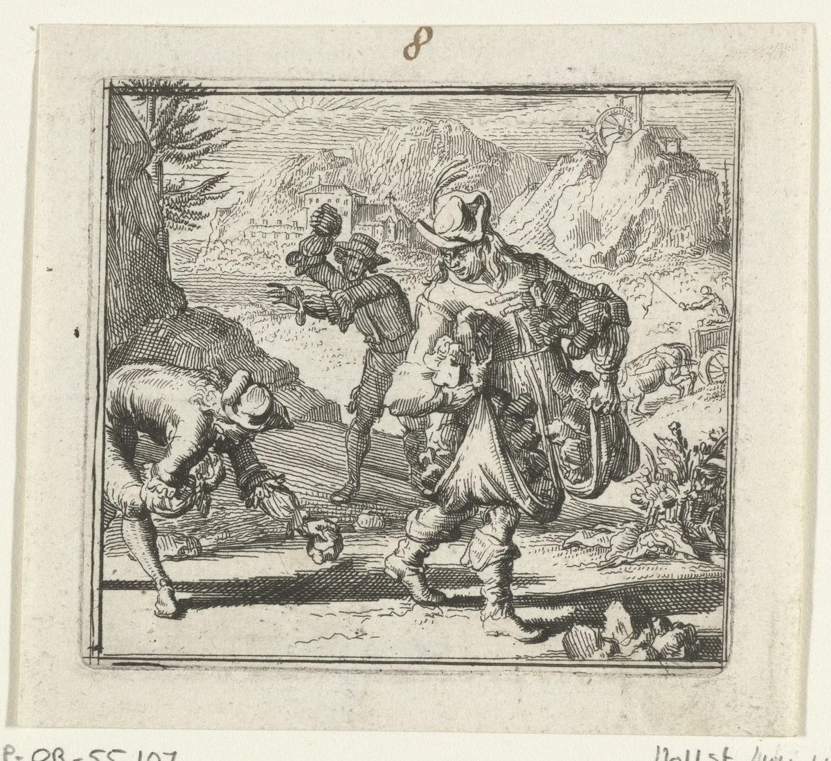 Illustratie voor de Decamerone van Boccaccio by Romeyn de Hooghe, print, 1697
