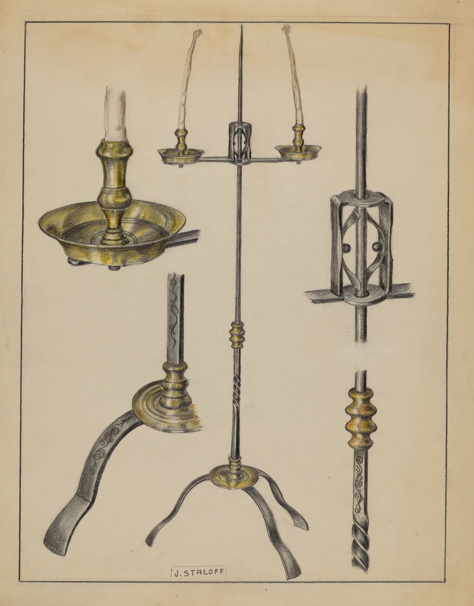 Candlestand by Jack Staloff, index of american design, 1936