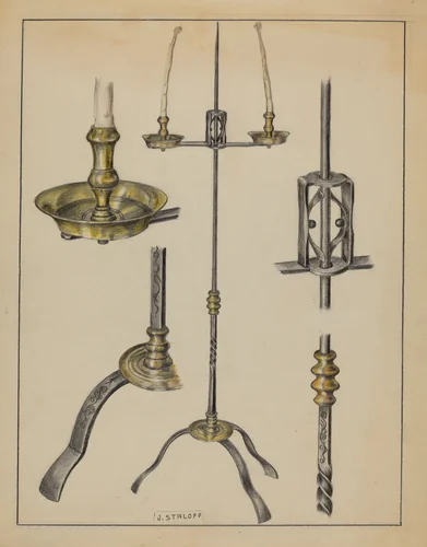 Candlestand by Jack Staloff, index of american design, 1936