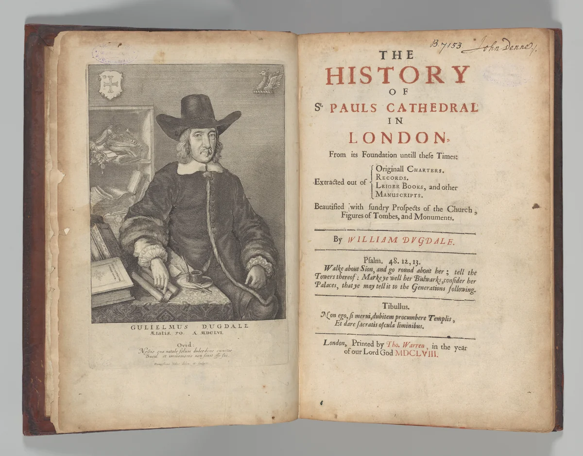 The History of St. Paul's Cathedral in London, From its Foundation until these Times by Sir William Dugdale, book, 1658