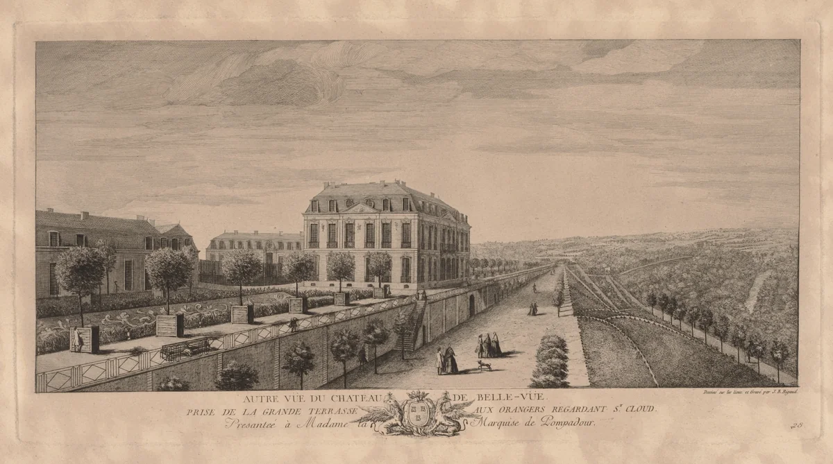 Chateau Bellevue by Jacques Rigaud, print, 1700-1754