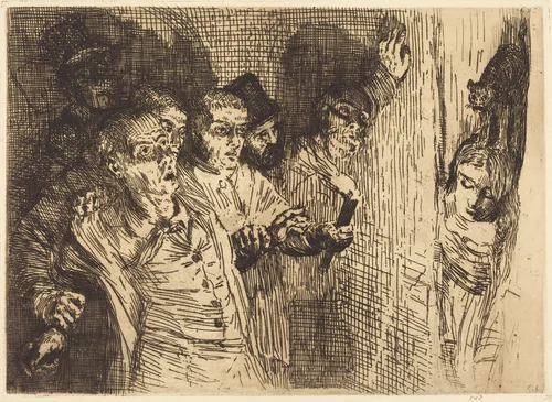 Black Cat (Le chat noir) by Alphonse Legros, print, 1860-1862