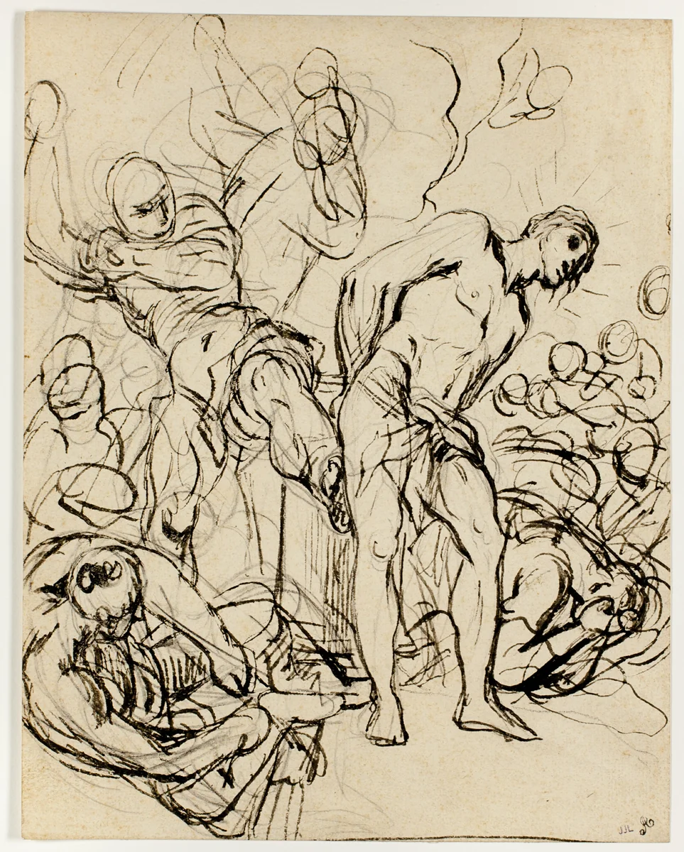 The Flagellation of Christ by Carlo Maratta, drawing, 1640-1713