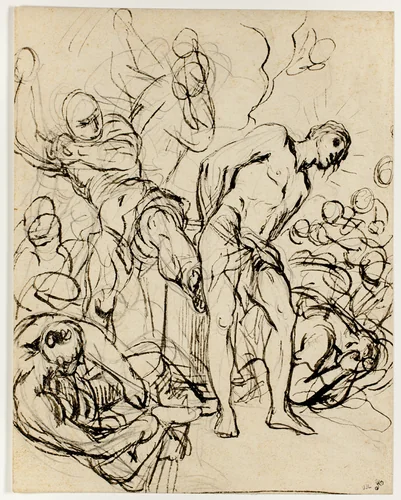 The Flagellation of Christ by Carlo Maratta, drawing, 1640-1713