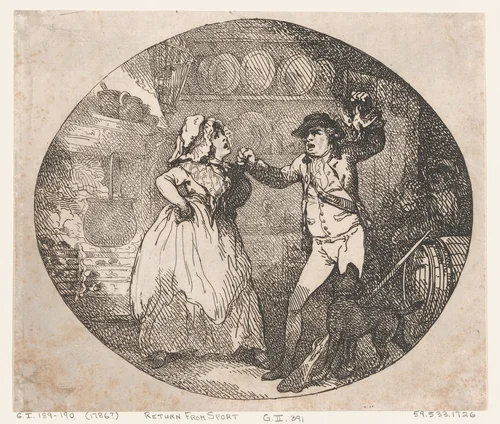 Return from Sport by Thomas Rowlandson, print, 1786