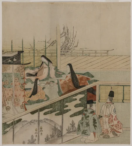 Court Ladies Making Dolls by Kubo Shunman (窪俊満), print, 1790-1799