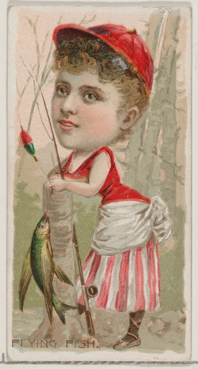 Flying Fish, from the series Fishers and Fish (N74) for Duke brand cigarettes by Knapp & Company, print, 1888