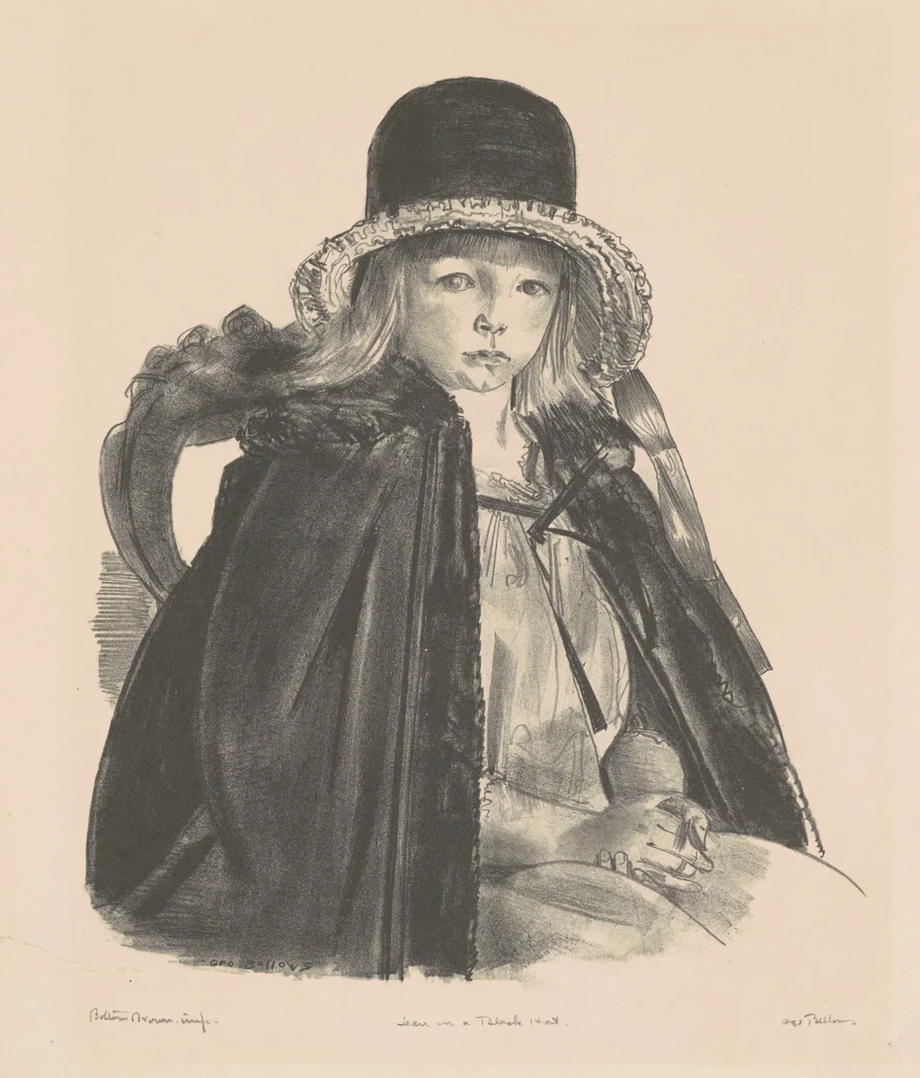 Jean in a Black Hat by George Bellows, print, 1923-1924
