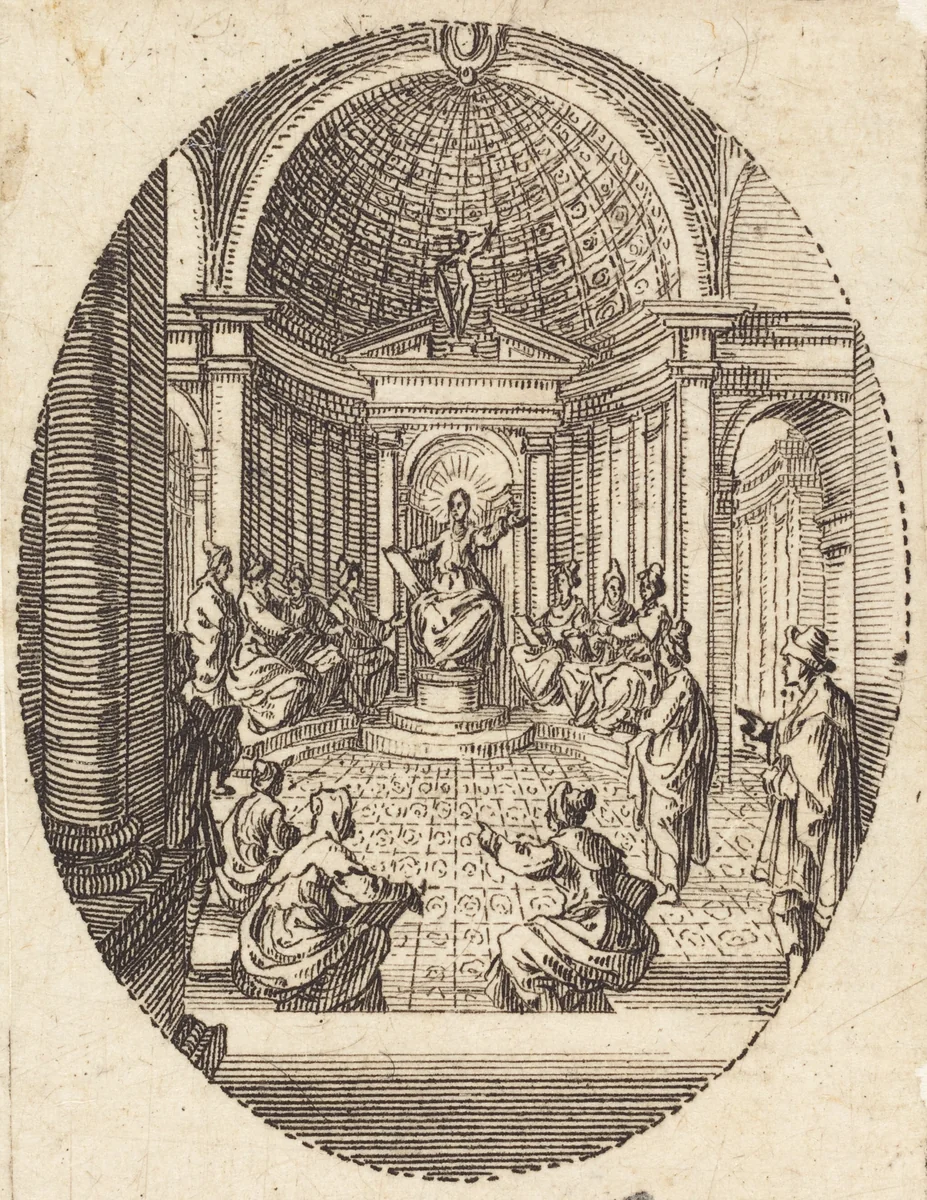 Christ among the Doctors by Jacques Callot, print, 1631