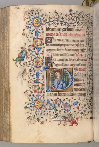 Hours of Charles the Noble, King of Navarre (1361-1425): fol. 281v, St. Valentine by Master of the Brussels Initials and Associates, book, 1400-1410