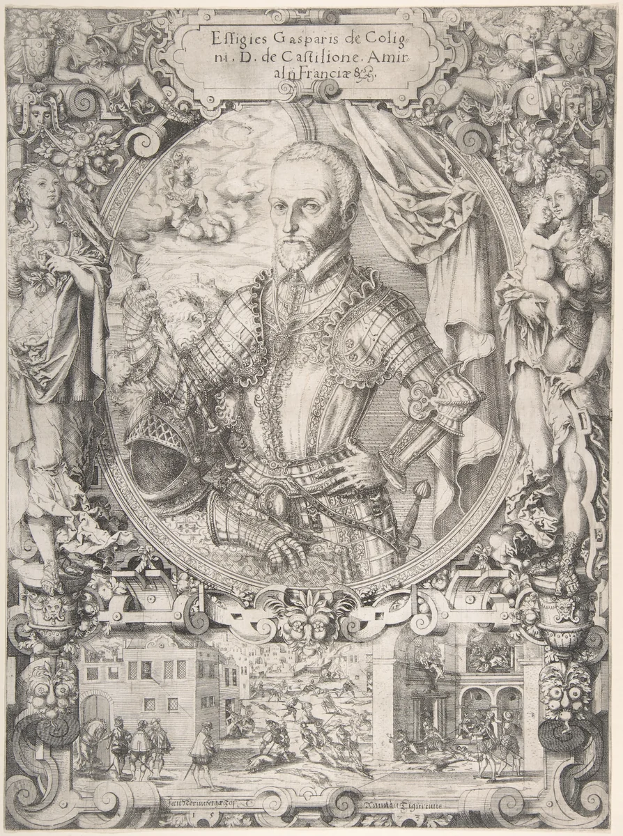 Gaspard de Coligny, Admiral of France by Jost Amman, print, 1550-1591