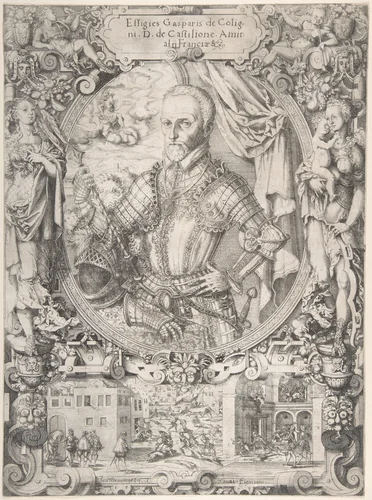 Gaspard de Coligny, Admiral of France by Jost Amman, print, 1550-1591