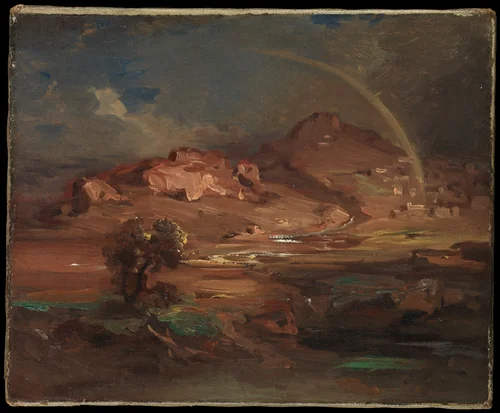 The Cemetery at Pronoia near Nauplia by Carl Rottmann, painting, 1836-1847