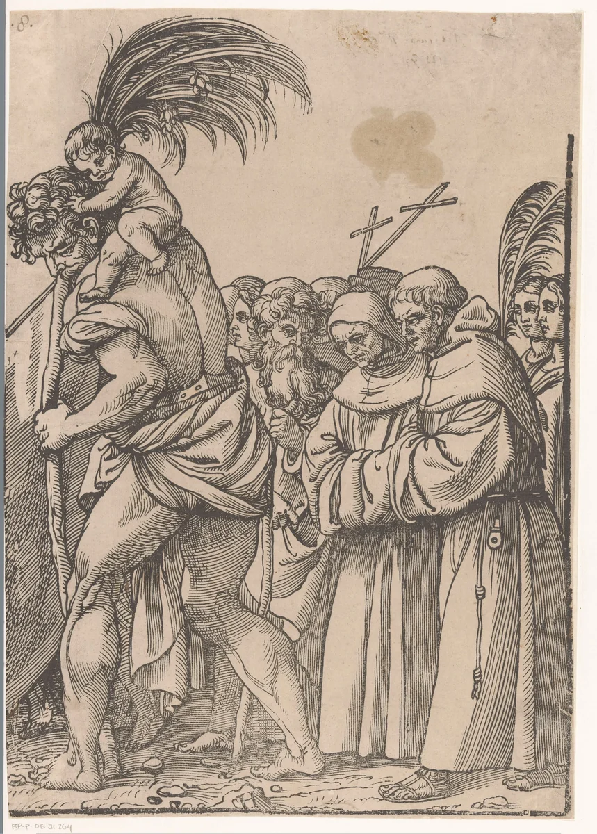 Triomf van Christus (achtste deel) by Andrea Andreani, print, 1568-1629
