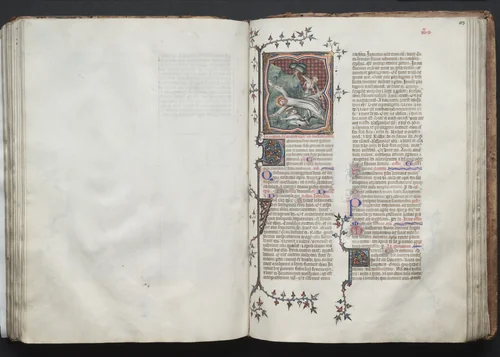 The Gotha Missal: Fol. 102v, Text by Master of the Boqueteaux, book, 1370-1380