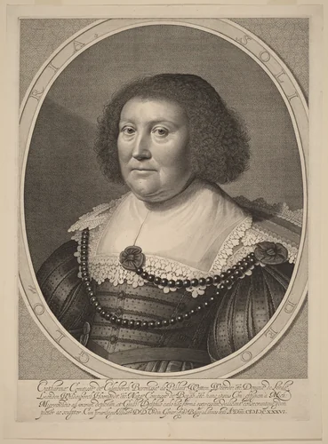 Catherine, Countess of Pallandt by Willem Jacobsz Delff; Michiel van Miereveld, print, 1636