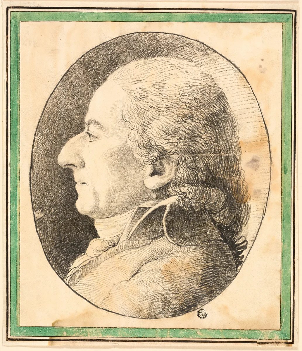 Profile Bust of a Man by Unknown Artist, drawing, 1700-1899