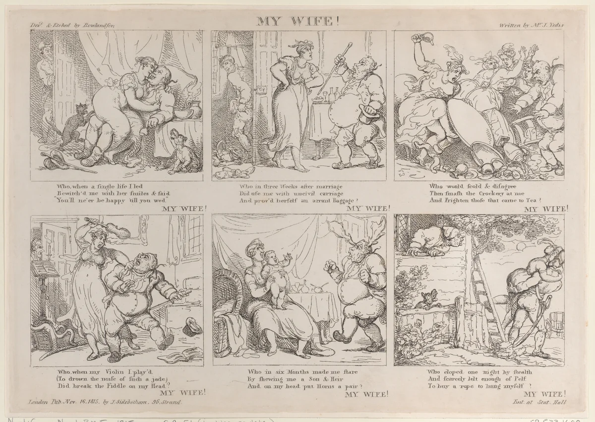 My Wife! by Thomas Rowlandson, print, 1815