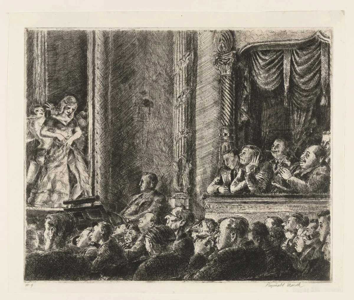 The Irving Place Burlesque 1930 by Reginald Marsh, print, 1913
